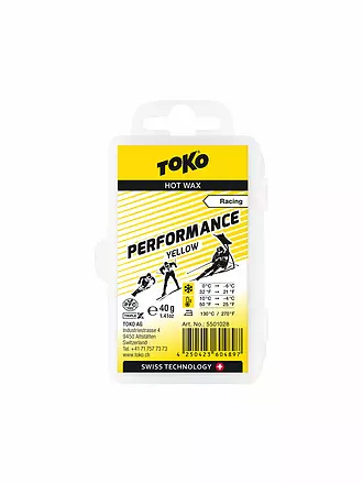 TOKO | Skiwachs Performance Hot Wax giallo 40g |